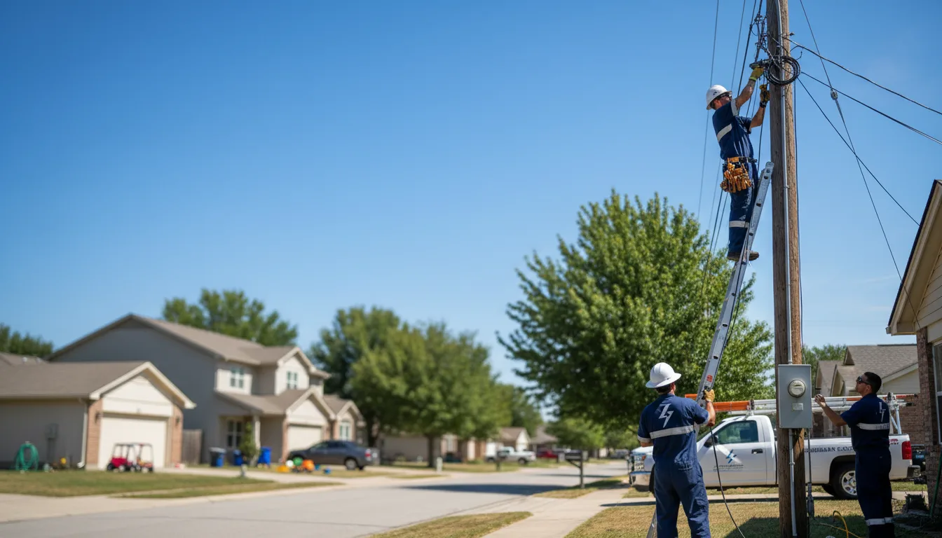 Residential electrician providing installation services in Art, TX